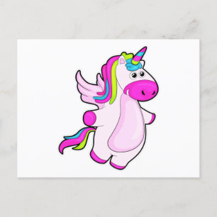 Postal Unicornio en vuelo