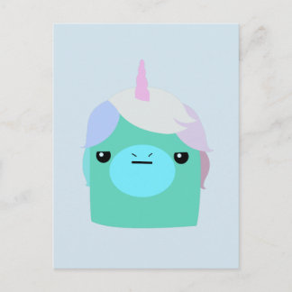 Postal Unicornio enojado