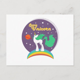 Postal Unicornio espacial