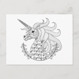 Postal Unicornio inspirado