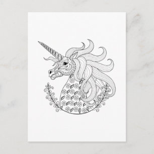 Postal Unicornio inspirado