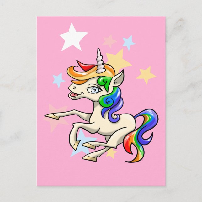 Postal Unicornio mágico (Anverso)