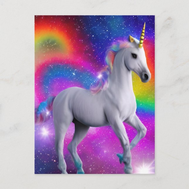 Postal Unicornio mágico (Anverso)