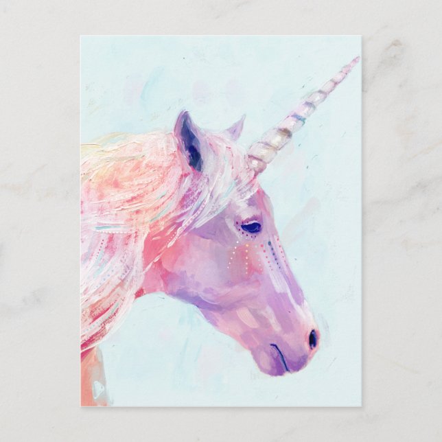 Postal Unicornio místico (Anverso)