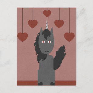 Postal Unicornio negro