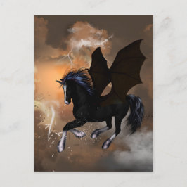 Postal Unicornio oscuro y bello