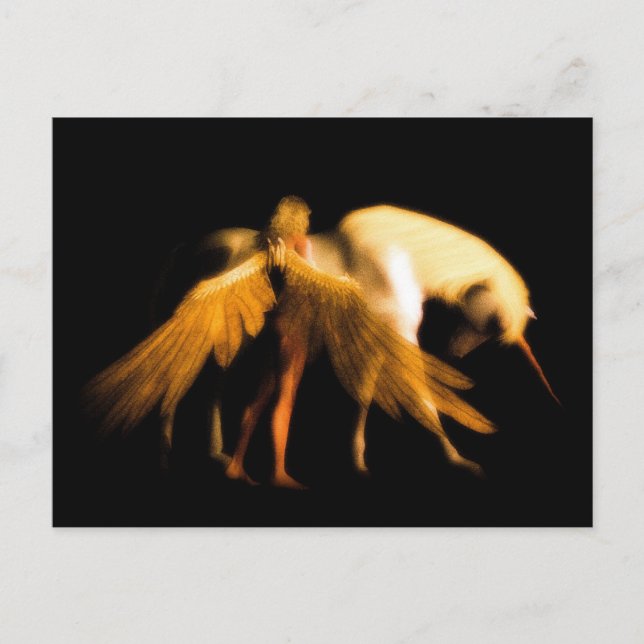 Postal Unicornio pasado (Anverso)