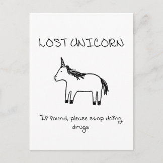 Postal Unicornio perdido