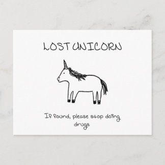 Postal Unicornio perdido