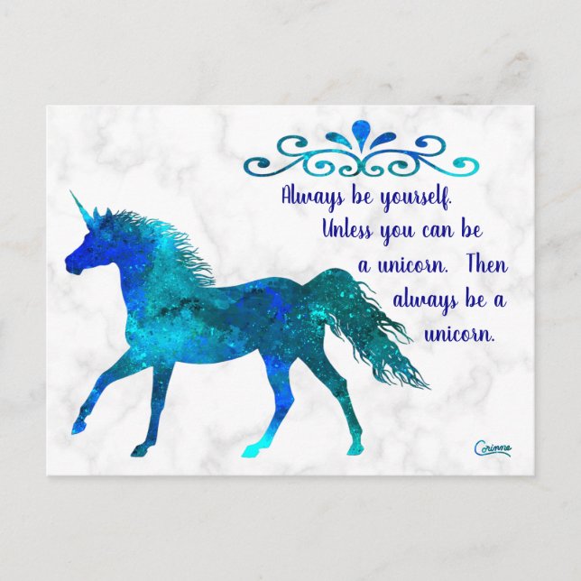 Postal Unicornio - Postcard (Anverso)