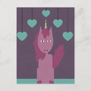 Postal Unicornio Rosa