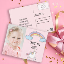 Unicornio Rosa / Cumpleaños con Arcoíris Foto de A