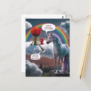 Postal Unicornio y críticos: Una vida de creatividad que