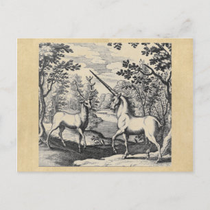 Postal Unicornio y Stag
