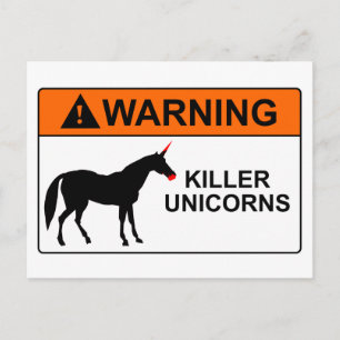 Postal Unicornios asesinos