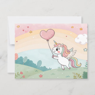 Postal Unicorn's Heart Balloon