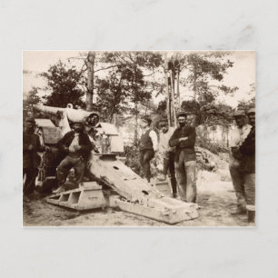 Postal Unidad de artillería francesa WWI