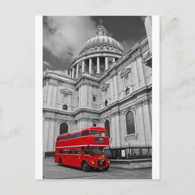 Postal Unidad de bus rojo y St Pauls (se seleccionaron va (Anverso)
