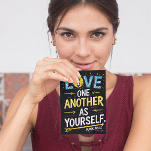 Postal Unidad en el Amor: Dibujo de Amar a los Demás Como