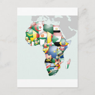 Postal Unidad en la diversidad: colección de banderas de 