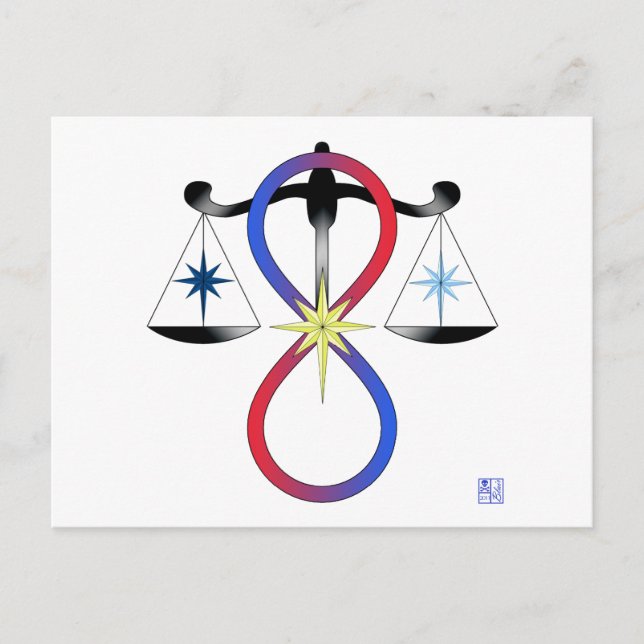 Postal Unidad Religiosa Símbolo de Dios Pagan Espirituali (Anverso)