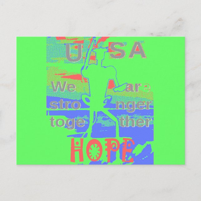 Postal Unidos en la esperanza: Más fuerte juntos - Estado (Anverso)