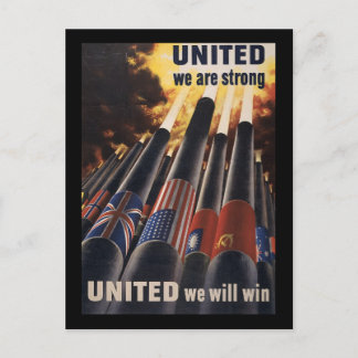 Postal Unidos Somos fuertes unidos ganaremos