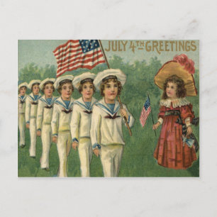 Postal Uniforme de la Marina de Bandera de Estados Unidos