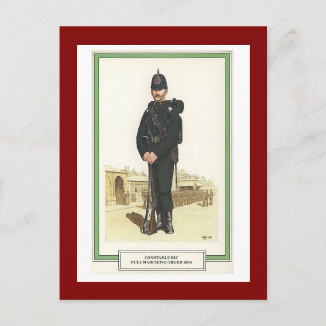 Postal Uniformes militares antiguos, 1903, RIC COnstable (Anverso)