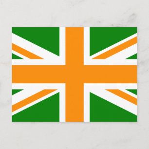 Postal Union Jack verde y naranja