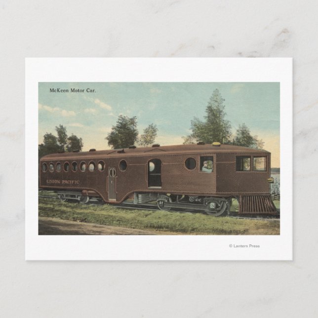 Postal Union Pacific RailroadMcKeen Motor Car View (Anverso)