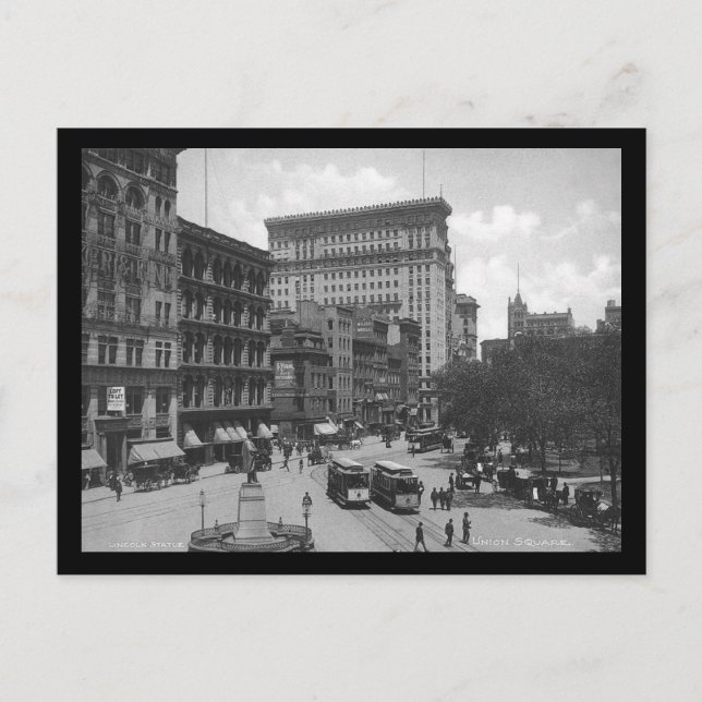 Postal Union Square, Nueva York, 1906, Trolly, Lincoln (Anverso)