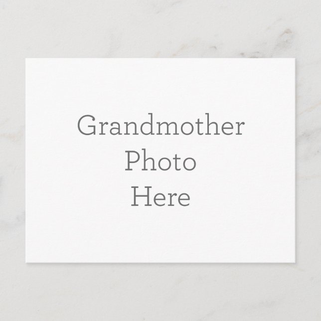 Postal Unique Grandmother Photo Postcard Gift (Anverso)