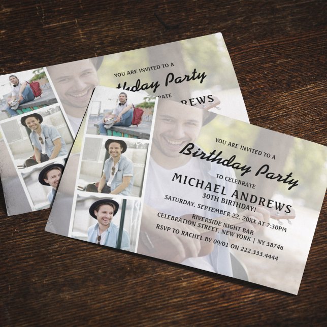 Postal Unisex | Photo | Birthday Invitation (Subido por el creador)