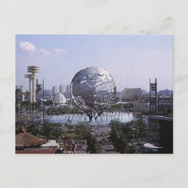 Postal Unisphere, 1964 La cosecha de la Feria Mundial de  (Anverso)