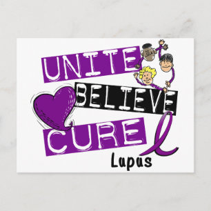 Postal UNITE BELIEVE CURE Lupus
