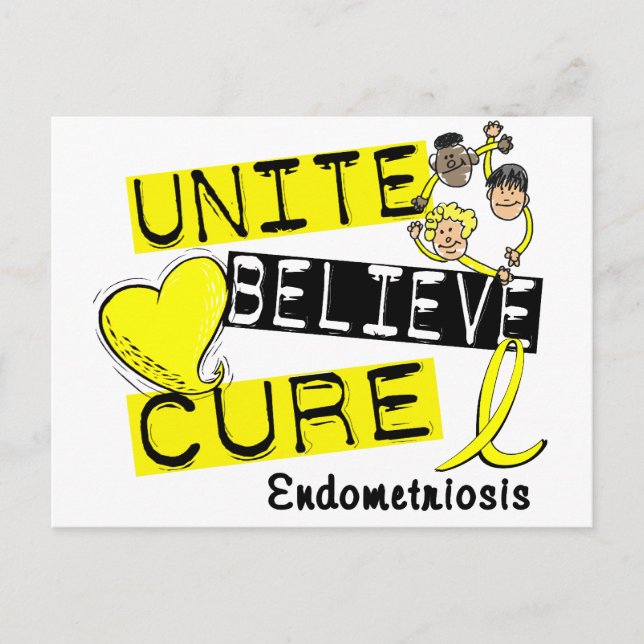 Postal UNITE CREE QUE LA Endometriosis DE LA CURA (Anverso)