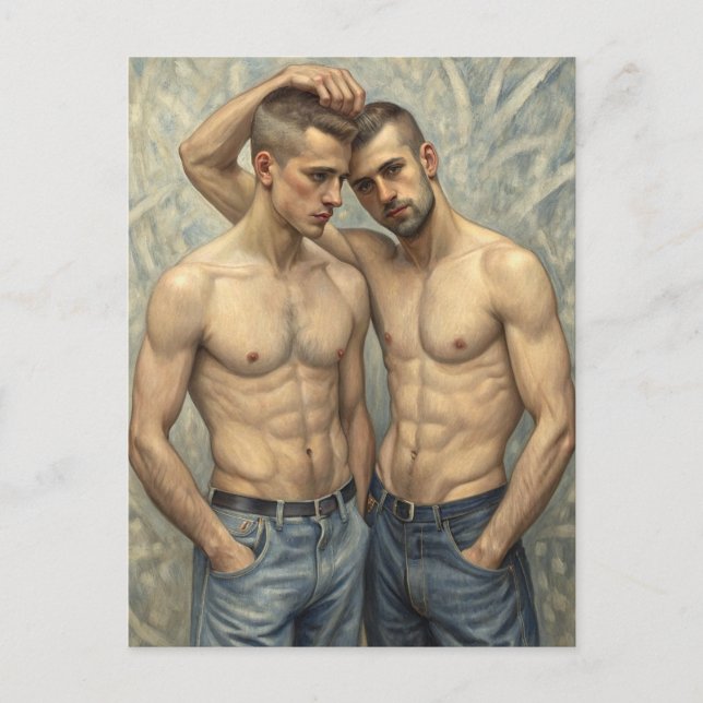 Postal United Stance: An Embrace of Modern Affection (Anverso)