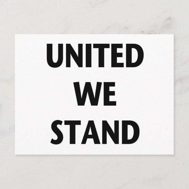 Postal United We Stand (Anverso)