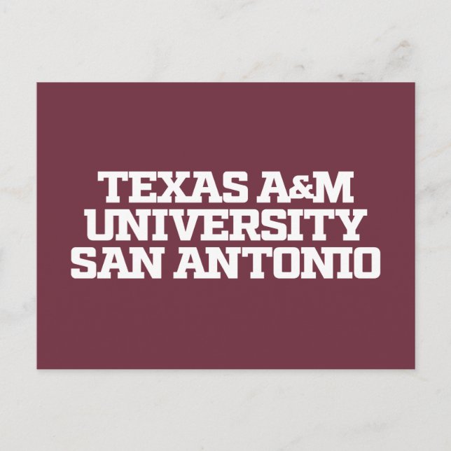 Postal Universidad A&M de Texas-San Antonio (Anverso)