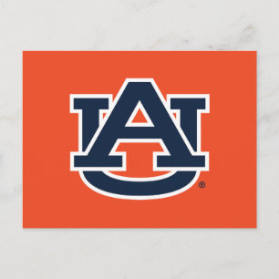 Postal Universidad de Auburn   Logotipo de la UA de Aubur