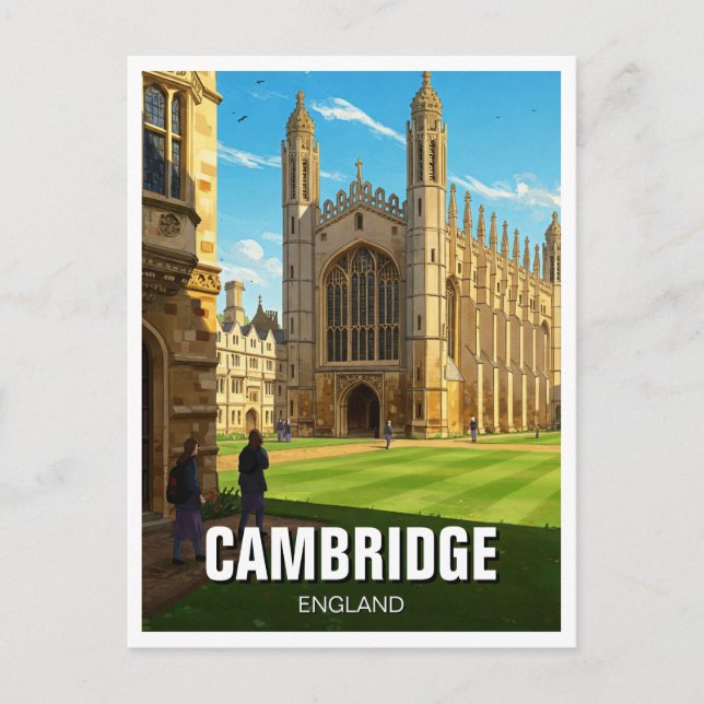Postal Universidad de Cambridge - Inglaterra - Viajes (Anverso)