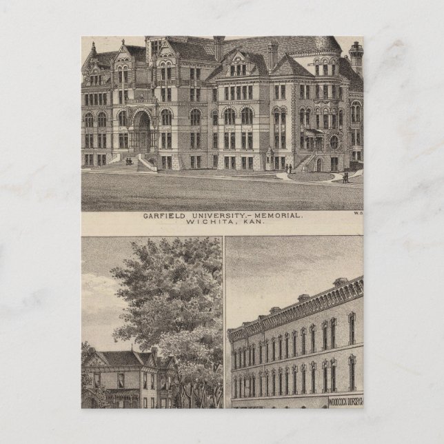 Postal Universidad de Garfield, Kansas (Anverso)