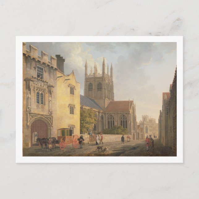 Postal Universidad de Merton, Oxford, 1771 (aceite en (Anverso)