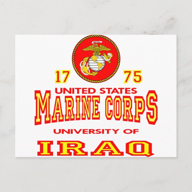 Postal Universidad del Cuerpo de Marines De Los Estados U (Anverso)