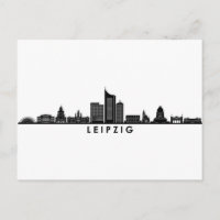 Universidad LEIPZIG Alemania Skyline Silhouette