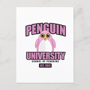 Postal Universidad Pingüino - Rosa