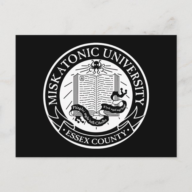 Postal universitaria miskatónica (Anverso)