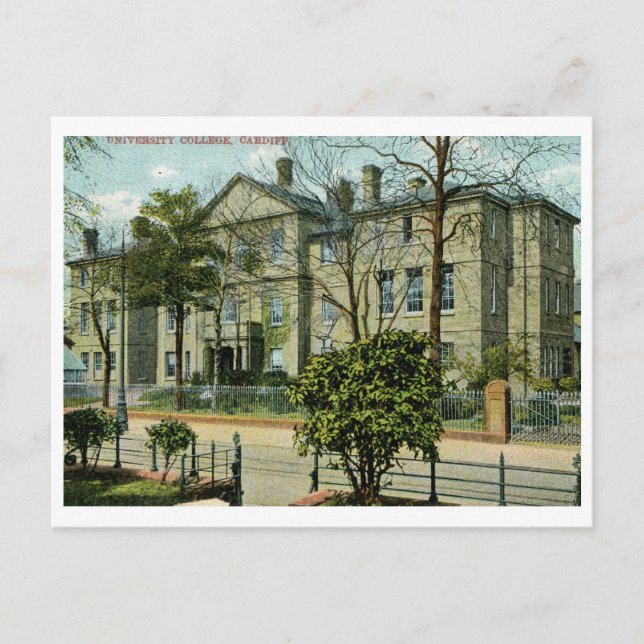 Postal University College, Cardiff, Inglaterra Vintage (Anverso)