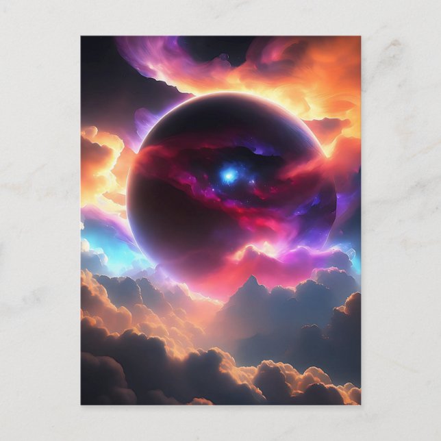 Postal Universo colorido (Anverso)